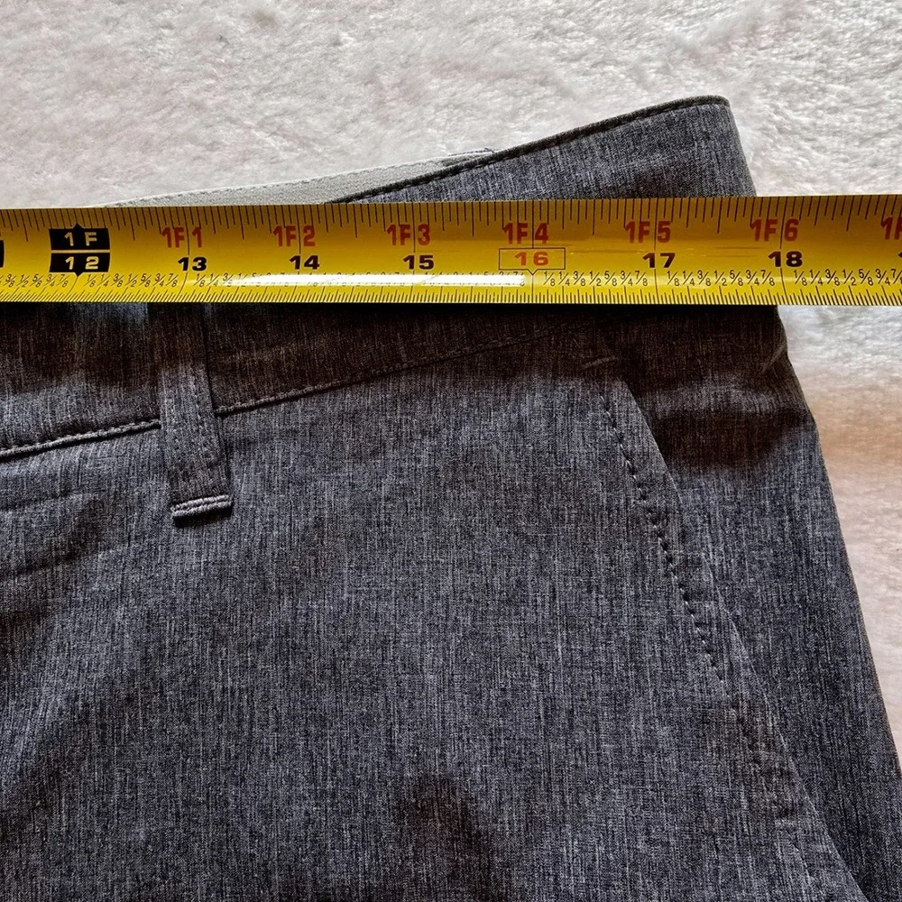 Adidas Golf Shorts Men Waist 34 Gray Heathered‎ Polyester Stretch Performance